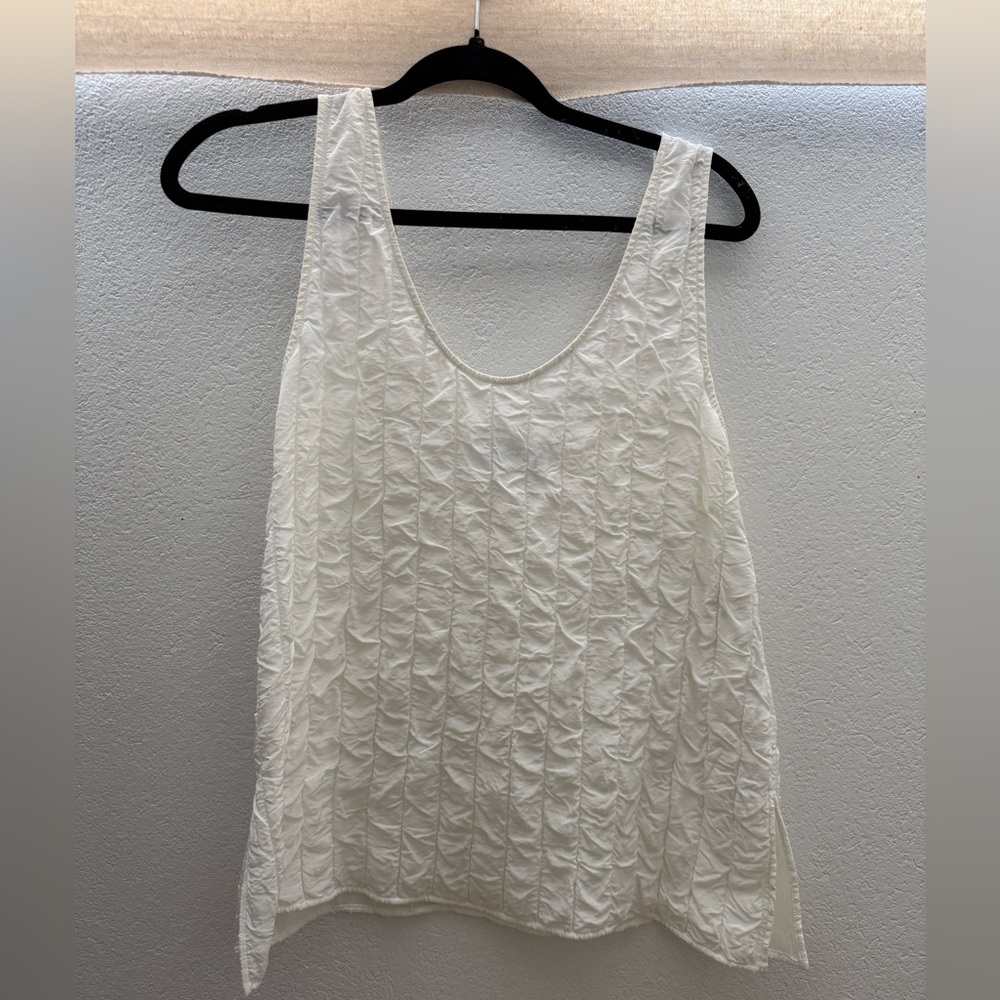 Nina Ricci Ivory Textured Tank